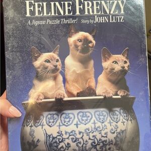 Vintage 1991 Feline Frenzy Siamese cat puzzle by John Lutz Sealed not opened